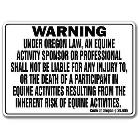 Signmission 14 in Height, 10 in Width, Plastic, 10" x 14", WS-Oregon Equine WS-Oregon Equine
